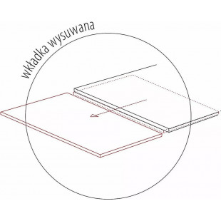 Stół rozkładany biały Signal Columbus 160-240x90cm | Sklep meblowy