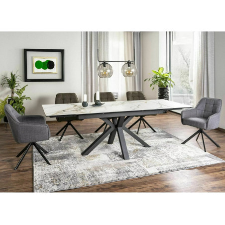 Stół rozkładany biały Signal Columbus 160-240x90cm | Sklep meblowy