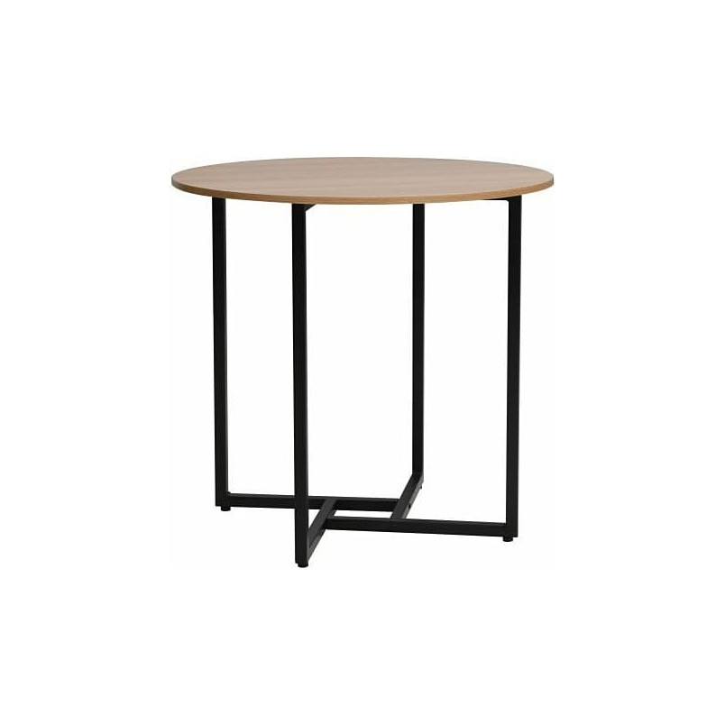 Stół okrągły loft Alto 80cm dąb/czarny Signal - Kup teraz!