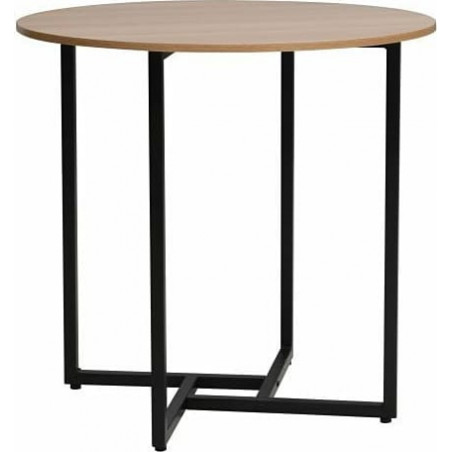 Stół okrągły loft Alto 80cm dąb/czarny Signal - Kup teraz!