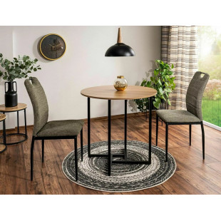Stół okrągły loft Alto 80cm dąb/czarny Signal - Kup teraz!