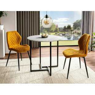 Stół okrągły Alto 80cm biały/czarny Signal - Elegancki design