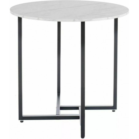 Stół okrągły Alto 80cm biały/czarny Signal - Elegancki design