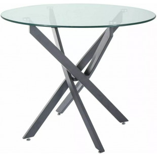 Stół szklany okrągły Agis 90cm Signal - Elegancki Design