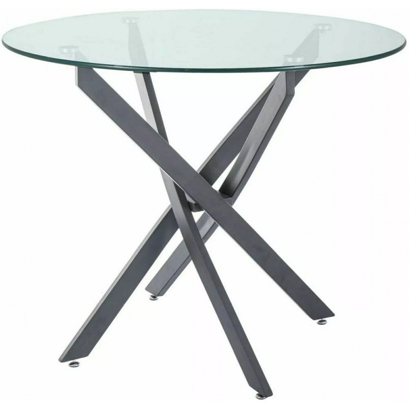 Stół szklany okrągły Agis 90cm Signal - Elegancki Design