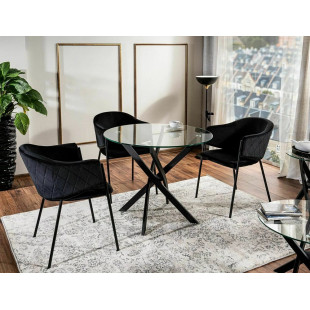 Stół szklany okrągły Agis 90cm Signal - Elegancki Design