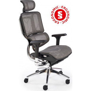 Fotel ergonomiczny regulowany Ethan popielaty Halmar