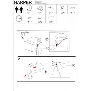 Fotel Harper Signal - Obrotowy, Tapicerowany, Oliwkowy
