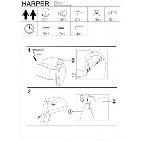 Fotel Harper Signal - Obrotowy, Tapicerowany, Oliwkowy