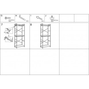 Regał stojący Rin A czarny Signal - 80x40x200cm