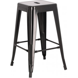 Stołek barowy metalowy Paris 66 czarny marki D2.Design
