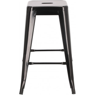 Stołek barowy Paris czarny metalowy | D2 Design - 66cm