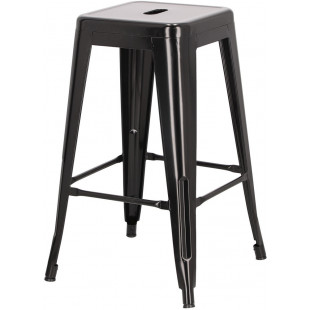 Stołek barowy Paris czarny metalowy | D2 Design - 66cm