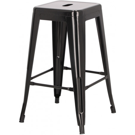 Stołek barowy Paris czarny metalowy | D2 Design - 66cm