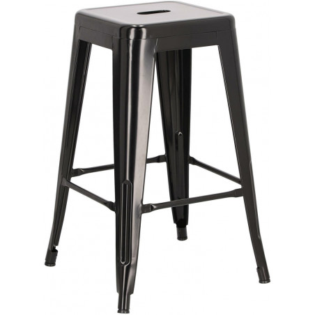 Stołek barowy Paris czarny metalowy | D2 Design - 66cm