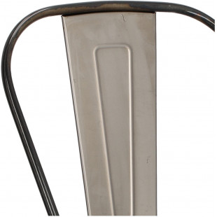 Krzesło barowe Paris Back - Metalowe, Szare | D2 Design
