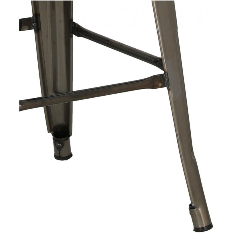 Krzesło barowe Paris Back - Metalowe, Szare | D2 Design
