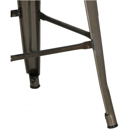 Krzesło barowe Paris Back - Metalowe, Szare | D2 Design