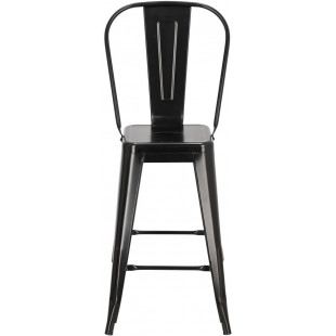 Krzesło barowe Paris - Metalowe, Czarne | D2 Design