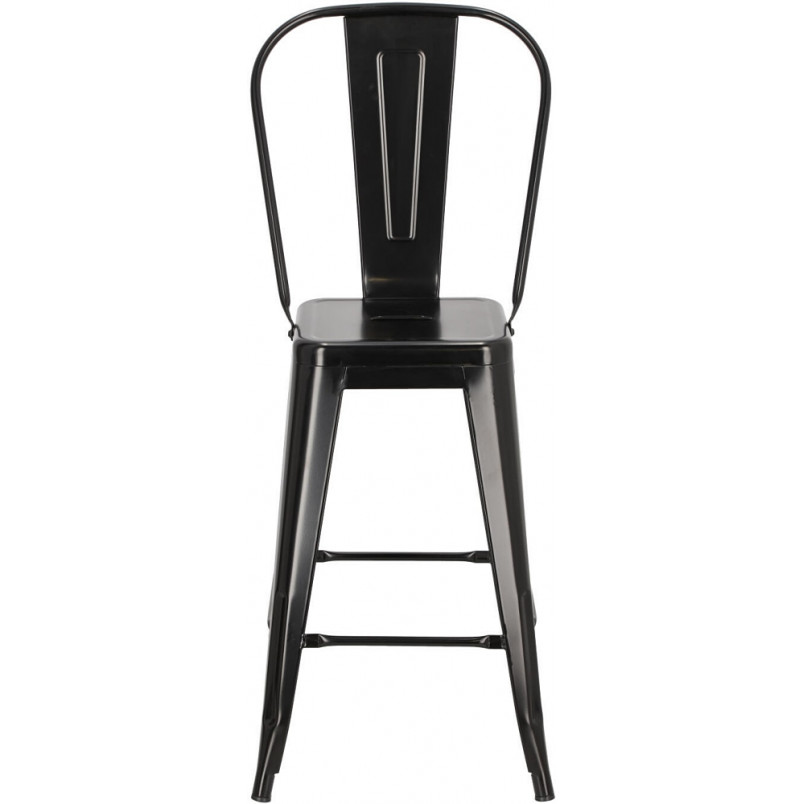 Krzesło barowe Paris - Metalowe, Czarne | D2 Design