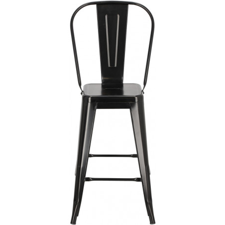 Krzesło barowe Paris - Metalowe, Czarne | D2 Design