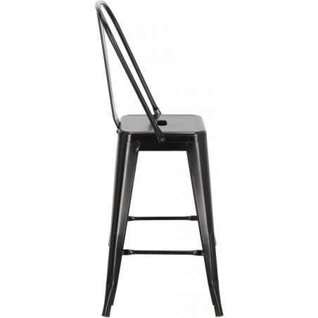 Krzesło barowe Paris - Metalowe, Czarne | D2 Design
