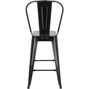 Krzesło barowe Paris - Metalowe, Czarne | D2 Design