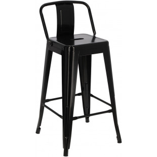 Hoker metalowy Paris Back - czarny | D2.Design