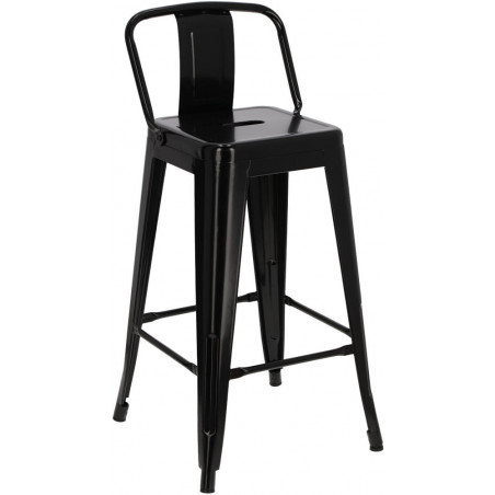 Hoker metalowy Paris Back - czarny | D2.Design