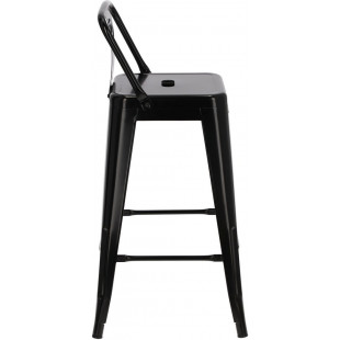 Hoker metalowy Paris Back - czarny | D2.Design