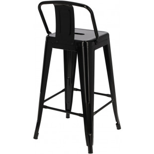 Hoker metalowy Paris Back - czarny | D2.Design
