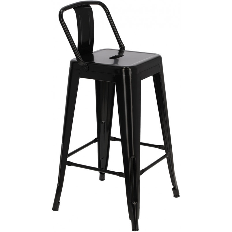 Hoker metalowy Paris Back - czarny | D2.Design