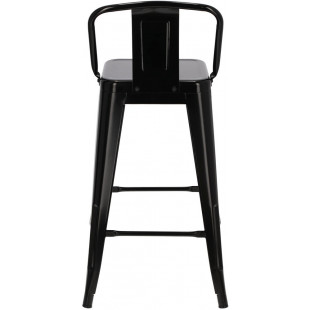 Hoker metalowy Paris Back - czarny | D2.Design