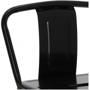 Hoker metalowy Paris Back - czarny | D2.Design