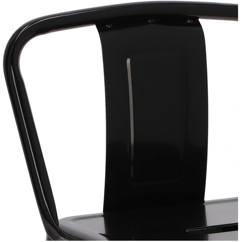 Hoker metalowy Paris Back - czarny | D2.Design