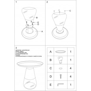 Stolik kawowy taca na szklanej podstawie Tiffany 70cm czarny mat / zielony Signal