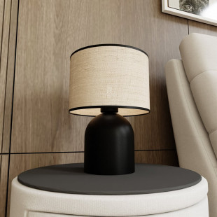 Lampa boho Aspen - czarny rattan | Emibig
