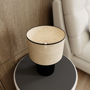 Lampa boho Aspen - czarny rattan | Emibig