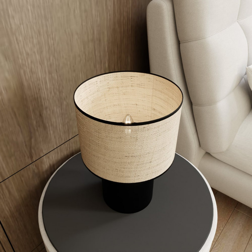 Lampa boho Aspen - czarny rattan | Emibig