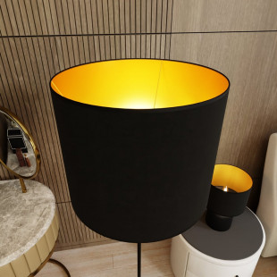 Lampa podłogowa czarna i złota Aspen - Emibig | Skandynawski Design