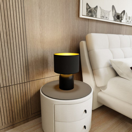 Lampa stołowa Aspen czarno-złota Emibig | Skandynawski Design
