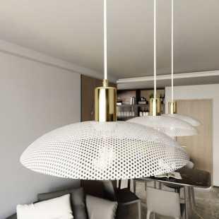 Lampa Wisząca Spirit III - Biało-Złota | Emibig