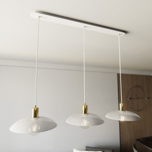 Lampa Wisząca Spirit III - Biało-Złota | Emibig