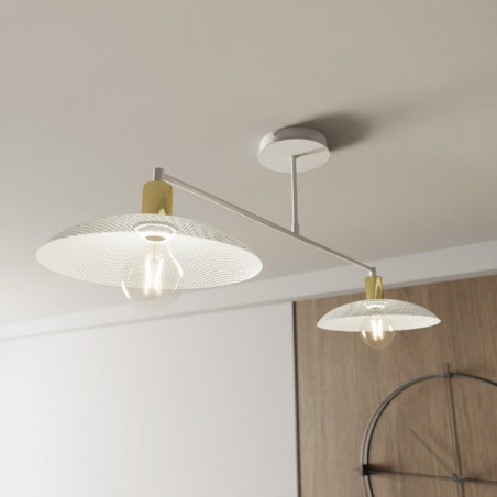 Lampa Sufitowa Spirit II | Loftowa, Biało-Złota | Emibig