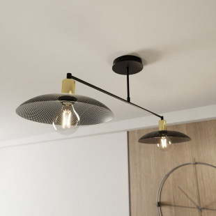 Lampa sufitowa Spirit II | Czarna i Złota | Loft | Emibig