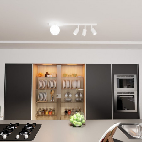 Reflektor sufitowy Baster - 3xGU10, E14, biały | Emibig