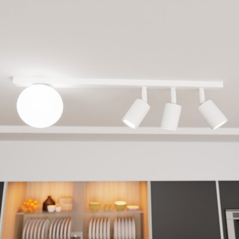 Reflektor sufitowy Baster - 3xGU10, E14, biały | Emibig