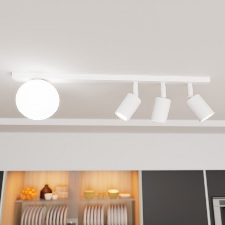 Reflektor sufitowy Baster - 3xGU10, E14, biały | Emibig
