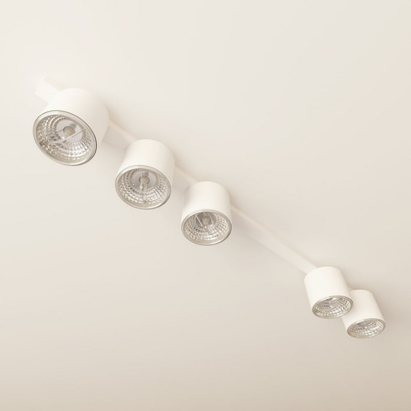 Lampa spot 5 punktowa Nano biała Emibig - Oświetlenie LED