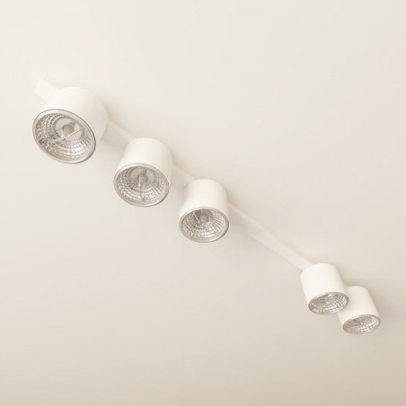 Lampa spot 5 punktowa Nano biała Emibig - Oświetlenie LED